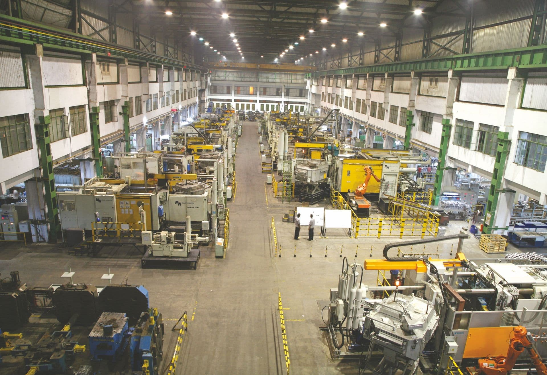 High-pressure die casting bay on a production floor