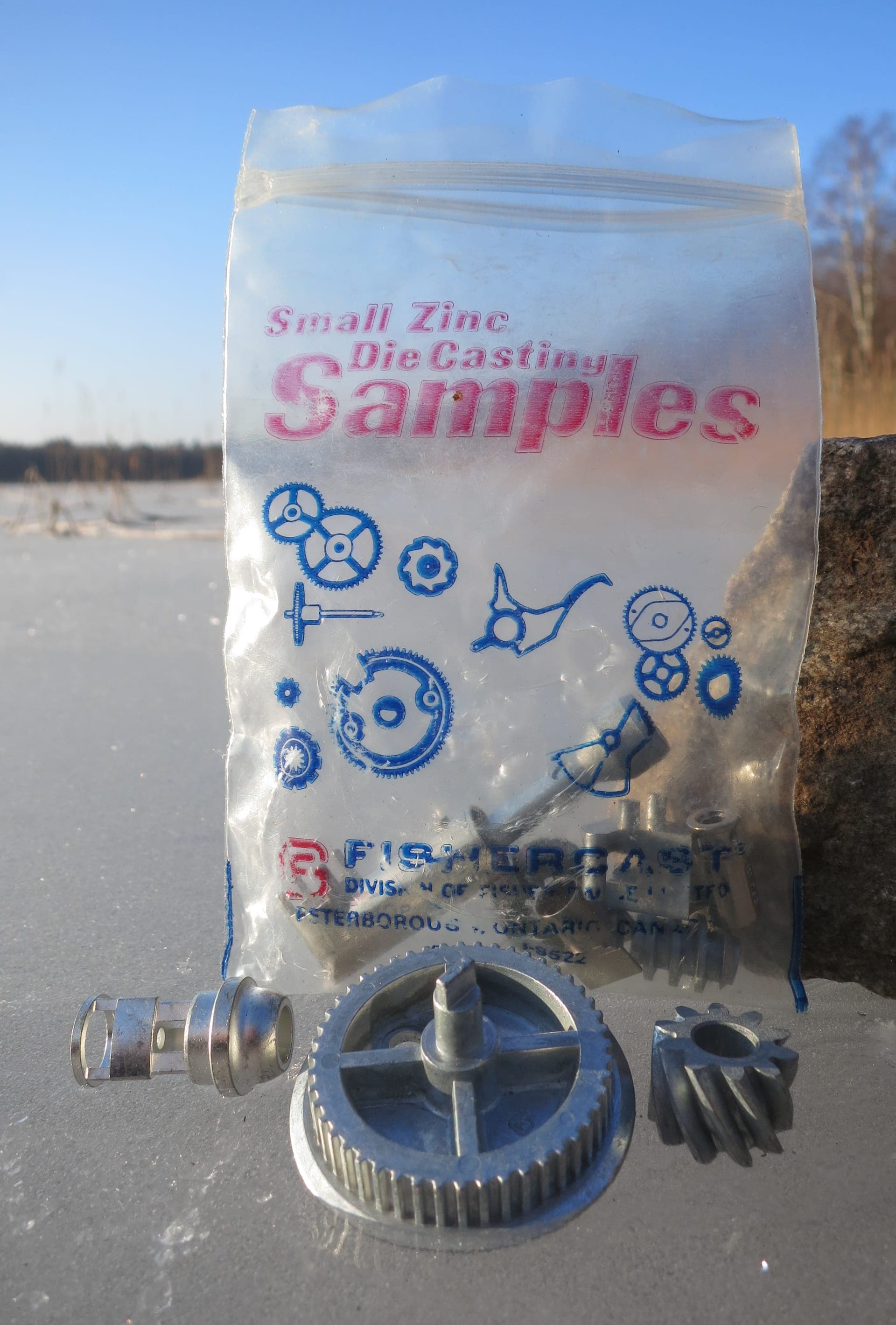 Small zinc die cast components showing fine detail and thin walls